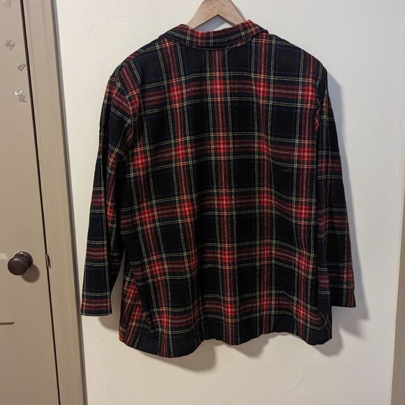 Cabincore Blazer Plaid Vintage Wool Jacket Preppy‎ Heritagecore Academia Tartan - Picture 7 of 7